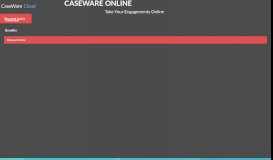 
							         CaseWare Online - CaseWare Cloud								  
							    