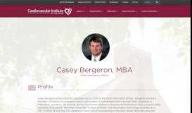 
							         Casey Bergeron CIO | CIO of CIS - Cardiovascular Institute of the South								  
							    