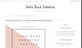 
							         Cash Back Portals - Save More Money Online Shopping - Sales Rack ...								  
							    