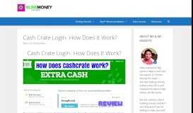 
							         Cash Crate Login- How Does It Work? -								  
							    