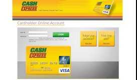 
							         Cash Express Prepaid Visa® Card								  
							    