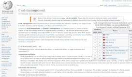 
							         Cash management - Wikipedia								  
							    