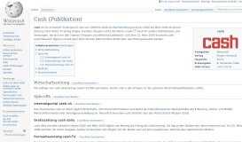 
							         Cash (Publikation) – Wikipedia								  
							    