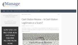 
							         Cash Station Review - Is Cash Station Legitimate or a Scam?								  
							    