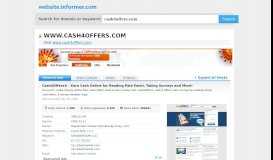 
							         cash4offers.com at WI. Cash4Offers® - Earn Cash Online for ...								  
							    