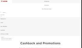 
							         Cashback Country Selector - Canon Europe								  
							    
