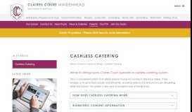 
							         Cashless Catering - Claires Court Independent/Private School								  
							    