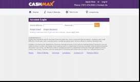 
							         CashMax Account Login - Cashmax Payday Loans								  
							    