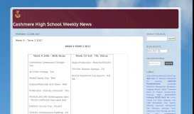 
							         Cashmere High School Weekly News: Week 9 - Term 2 2017								  
							    