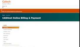 
							         CASHnet Online Billing & Payment - Caltech Bursar's Office								  
							    