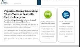 
							         Casino Scheduling Software								  
							    