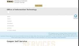 
							         Casper Self Service | Office of Information Technology - UCCS								  
							    