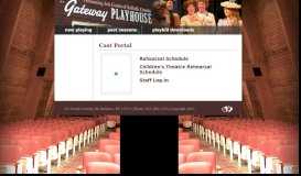 
							         Cast Portal - Gateway Playhouse								  
							    