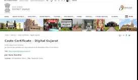 
							         Caste Certificate – Digital Gujarat | District Anand, Government of ...								  
							    