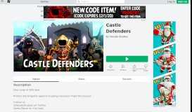 
							         Castle Defenders - Roblox								  
							    