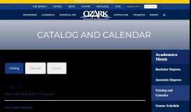 
							         Catalog and Calendar - Ozark Christian College								  
							    
