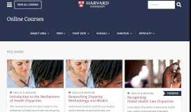 
							         Catalog of Online Courses | Harvard University								  
							    