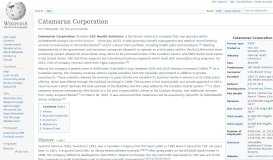 
							         Catamaran Corporation - Wikipedia								  
							    