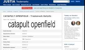 
							         CATAPULT OPENFIELD Trademark of Catapult Group ...								  
							    
