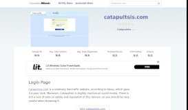 
							         Catapultsis.com website. Login Page.								  
							    