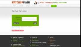 
							         Catchup Math Login Page								  
							    