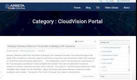 
							         Category - CloudVision Portal - Arista EOS Central								  
							    