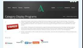 
							         Category Display Programs - A&A Merchandising								  
							    