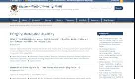 
							         Category: Master Mind University - Master Mind University (MMU)								  
							    