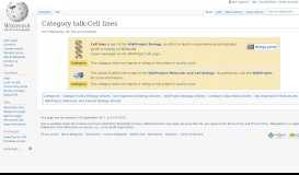 
							         Category talk:Cell lines - Wikipedia								  
							    