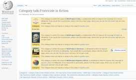 
							         Category talk:Fratricide in fiction - Wikipedia								  
							    