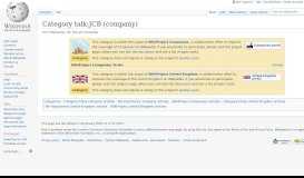
							         Category talk:JCB (company) - Wikipedia								  
							    