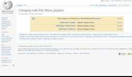 
							         Category talk:Pali Blues players - Wikipedia								  
							    