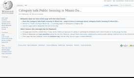 
							         Category talk:Public housing in Miami-Dade County, Florida - Wikipedia								  
							    