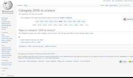 
							         Category:2056 in science - Wikipedia								  
							    