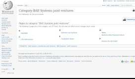 
							         Category:BAE Systems joint ventures - Wikipedia								  
							    