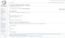 
							         Category:Bakersfield College - Wikipedia								  
							    