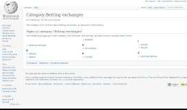 
							         Category:Betting exchanges - Wikipedia								  
							    