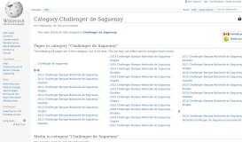 
							         Category:Challenger de Saguenay - Wikipedia								  
							    