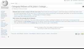 
							         Category:Fellows of St John's College, Oxford - Wikipedia								  
							    