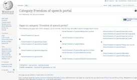 
							         Category:Freedom of speech portal - Wikipedia								  
							    