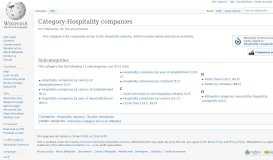 
							         Category:Hospitality companies - Wikipedia								  
							    