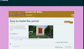 
							         Category:How to build the portal | CandyCraft Wiki | FANDOM ...								  
							    