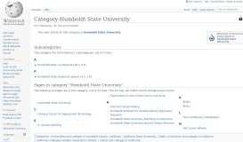 
							         Category:Humboldt State University - Wikipedia								  
							    