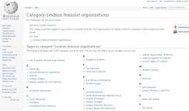 
							         Category:Lesbian feminist organizations - Wikipedia								  
							    