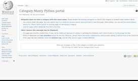 
							         Category:Monty Python portal - Wikipedia								  
							    