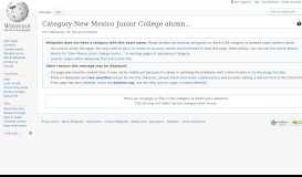 
							         Category:New Mexico Junior College alumni - Wikipedia								  
							    
