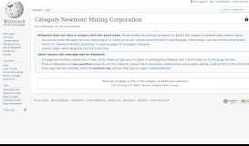 
							         Category:Newmont Mining Corporation - Wikipedia								  
							    