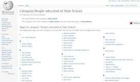 
							         Category:People educated at Hale School - Wikipedia								  
							    