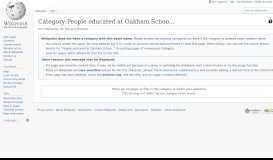 
							         Category:People educated at Oakham School - Wikipedia								  
							    
