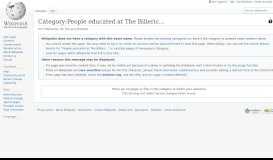 
							         Category:People educated at The Billericay School - Wikipedia								  
							    